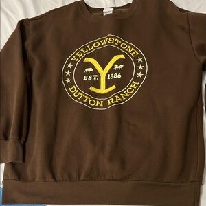 Yellowstone Dutton Ranch Brown Sweatshirt